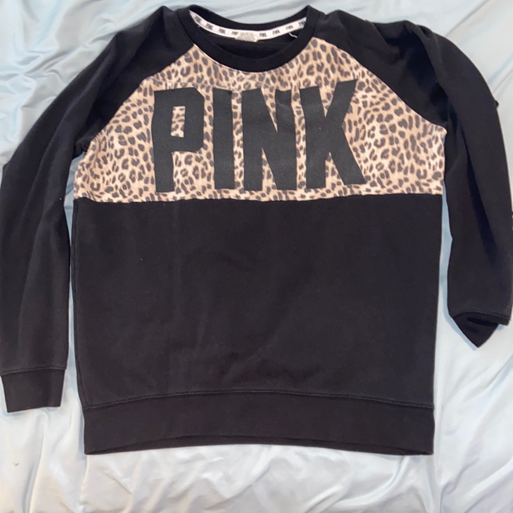 PINK oversized sweatshirt.